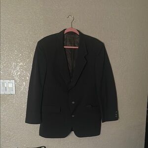 Hart Schaffner Marx Black Sport Coat with Notched Lapel